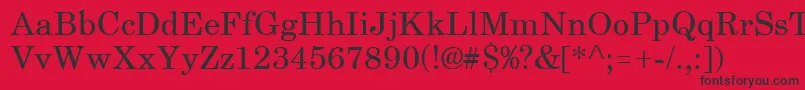 SchoolbookRegular Font – Black Fonts on Red Background