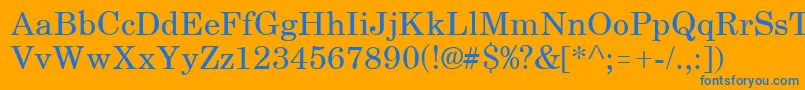 SchoolbookRegular Font – Blue Fonts on Orange Background