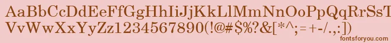 SchoolbookRegular Font – Brown Fonts on Pink Background