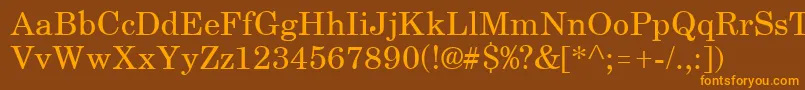 SchoolbookRegular Font – Orange Fonts on Brown Background