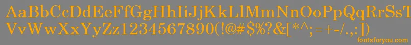 SchoolbookRegular Font – Orange Fonts on Gray Background