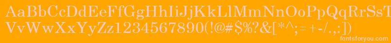 SchoolbookRegular Font – Pink Fonts on Orange Background