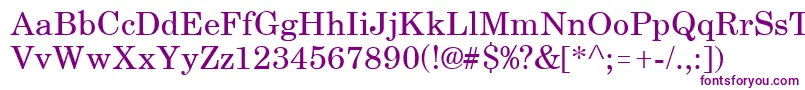 SchoolbookRegular Font – Purple Fonts on White Background