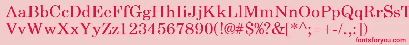 SchoolbookRegular Font – Red Fonts on Pink Background