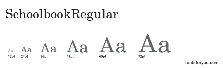 Размеры шрифта SchoolbookRegular