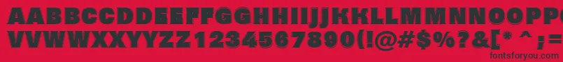 フォントGrotic7 – 赤い背景に黒い文字