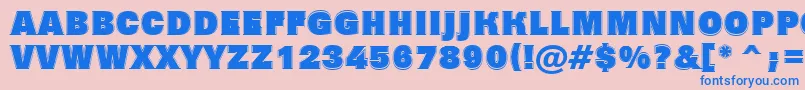 Grotic7 Font – Blue Fonts on Pink Background
