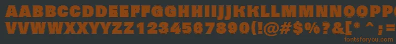 フォントGrotic7 – 黒い背景に茶色のフォント