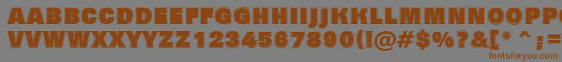 Grotic7 Font – Brown Fonts on Gray Background