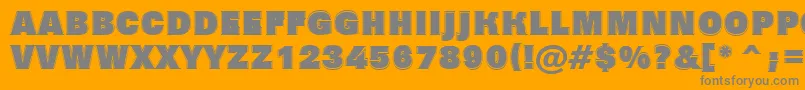 Grotic7 Font – Gray Fonts on Orange Background
