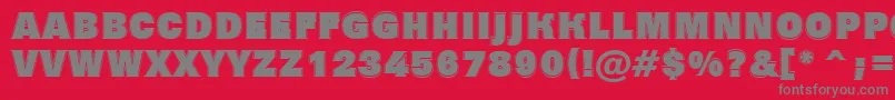 Grotic7 Font – Gray Fonts on Red Background