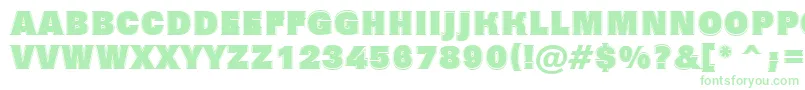 Fonte Grotic7 – fontes verdes em um fundo branco
