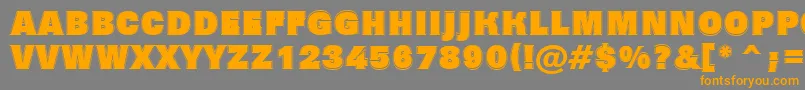 Grotic7 Font – Orange Fonts on Gray Background