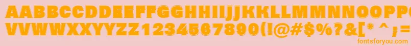 Grotic7 Font – Orange Fonts on Pink Background