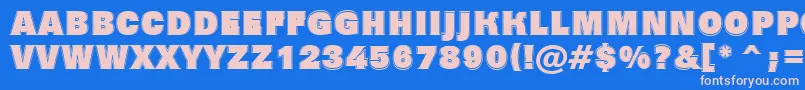 Grotic7 Font – Pink Fonts on Blue Background