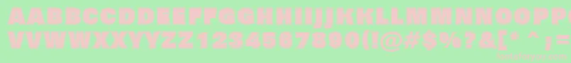 Grotic7-Schriftart – Rosa Schriften auf grünem Hintergrund