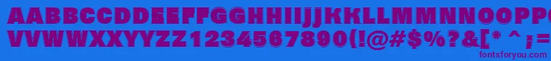Grotic7 Font – Purple Fonts on Blue Background