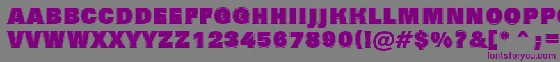 Grotic7-fontti – violetit fontit harmaalla taustalla