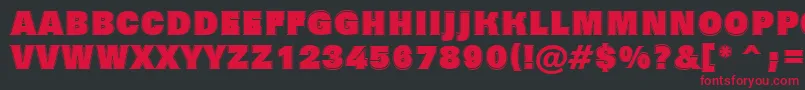 Grotic7-Schriftart – Rote Schriften auf schwarzem Hintergrund