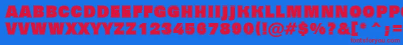 Grotic7 Font – Red Fonts on Blue Background
