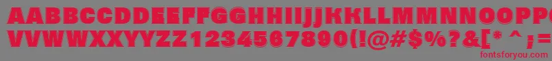 Шрифт Grotic7 – красные шрифты на сером фоне
