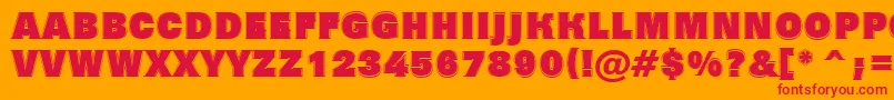Grotic7 Font – Red Fonts on Orange Background