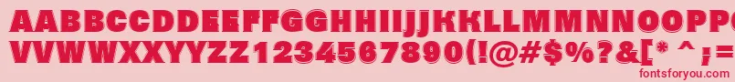 Grotic7 Font – Red Fonts on Pink Background