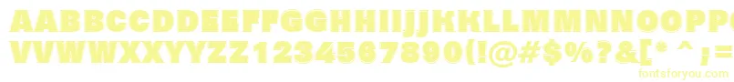 フォントGrotic7 – 白い背景に黄色の文字