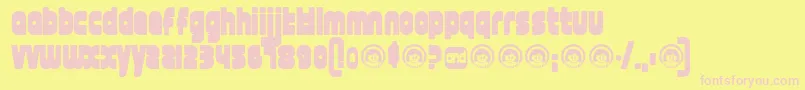 FontTwelveGoodFatty Font – Pink Fonts on Yellow Background