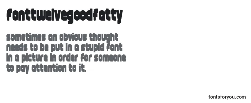 フォントFontTwelveGoodFatty