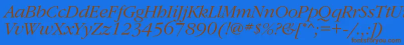 GaramondcItalic Font – Brown Fonts on Blue Background