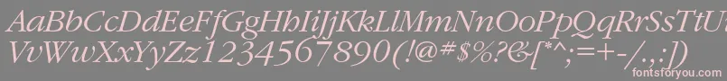 GaramondcItalic Font – Pink Fonts on Gray Background