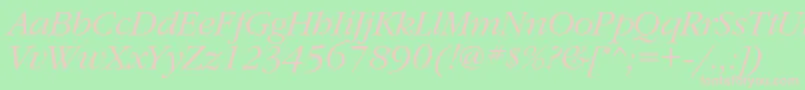 GaramondcItalic Font – Pink Fonts on Green Background