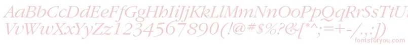 GaramondcItalic Font – Pink Fonts on White Background