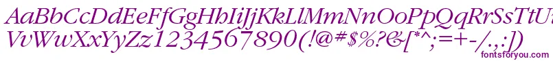GaramondcItalic Font – Purple Fonts on White Background