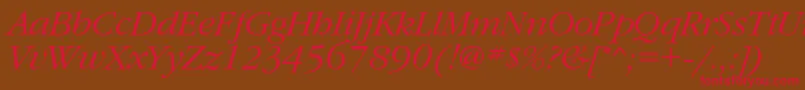 GaramondcItalic Font – Red Fonts on Brown Background