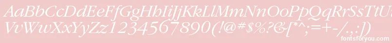 GaramondcItalic Font – White Fonts on Pink Background
