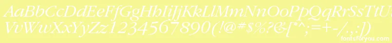 GaramondcItalic Font – White Fonts on Yellow Background