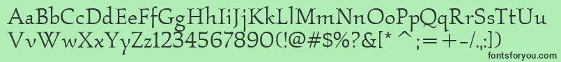 KallositcTtBook Font – Black Fonts on Green Background