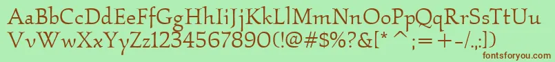 More about KallositcTtBook Font KallositcTtBook Font – Brown Fonts on Green Background