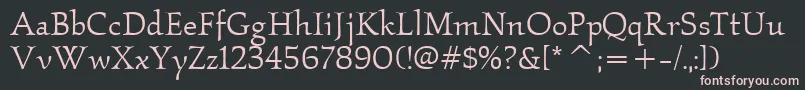 KallositcTtBook Font – Pink Fonts on Black Background