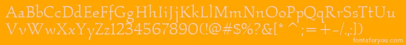 Lisätietoja KallositcTtBook-fontista KallositcTtBook-fontti – vaaleanpunaiset fontit oranssilla taustalla