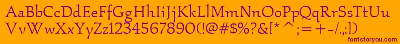 More about KallositcTtBook Font KallositcTtBook Font – Purple Fonts on Orange Background