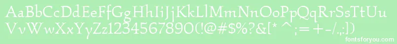 KallositcTtBook Font – White Fonts on Green Background