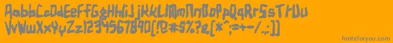 フォントBirdlandAeroplaneBold – オレンジの背景に灰色の文字