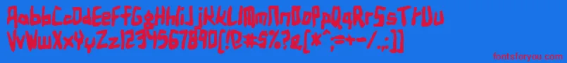 BirdlandAeroplaneBold Font – Red Fonts on Blue Background