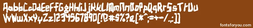 フォントBirdlandAeroplaneBold – 茶色の背景に白い文字