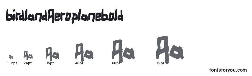 BirdlandAeroplaneBold Font Sizes