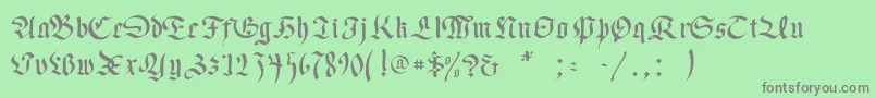 フォントFoulton – 緑の背景に灰色の文字