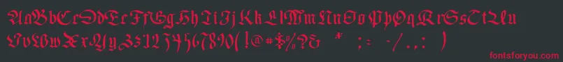 Foulton Font – Red Fonts on Black Background
